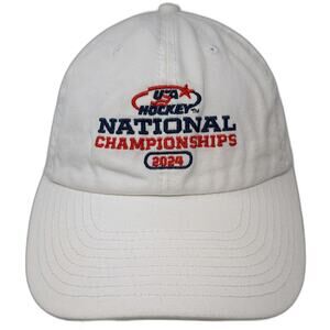 KNP USA Hockey National Championships 2024 White One Size Baseball Cap Hat